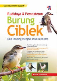 Image of Budidaya dan Pemasteran Burung Ciblek